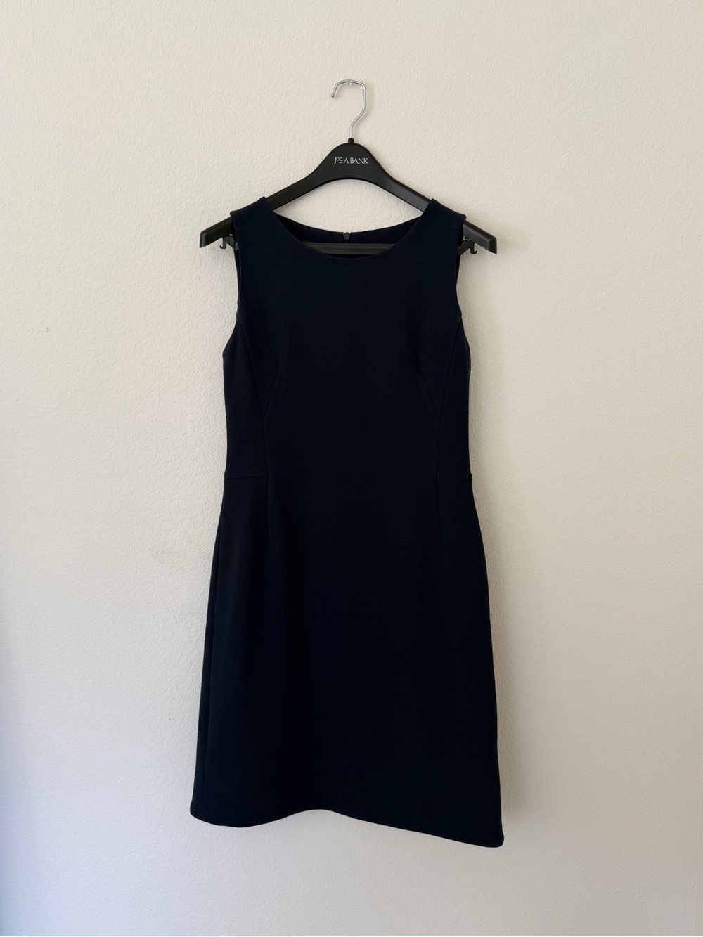 AKRIS Women’s US 8 Navy Blue 100% Wool & Silk Sleeveless Designer Dress